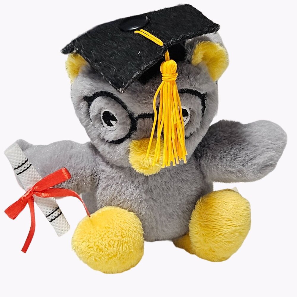Dan Dee Graduation Owl 7 inch Plush Keychain Cap Diploma Glasses Stuffed Animal
